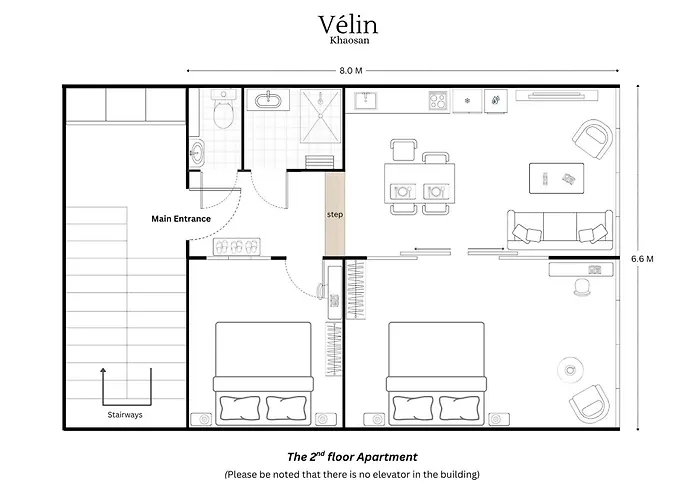 Velin Khaosan - 2nd Floor With 2bedrooms * 曼谷